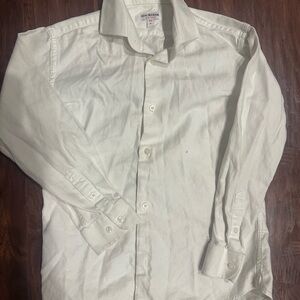Isaac Mizrahi White Button Down Shirt Crisp Cotton Essential